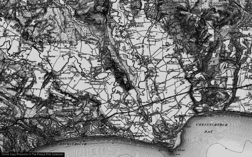 Old Map of St Catherine's Hill, 1895 in 1895