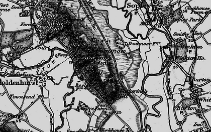Old map of St Catherine's Hill in 1895