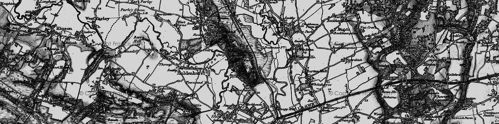 Old map of St Catherine's Hill in 1895