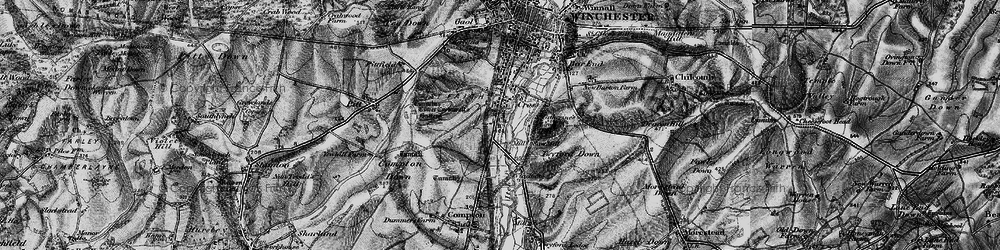 Old map of St Cross in 1895