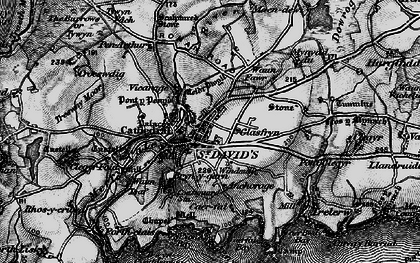 Old map of St Davids in 1898