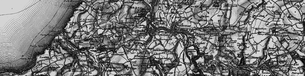 Old map of St Dogmaels in 1898