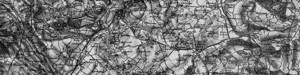 Old map of St Erth Praze in 1896