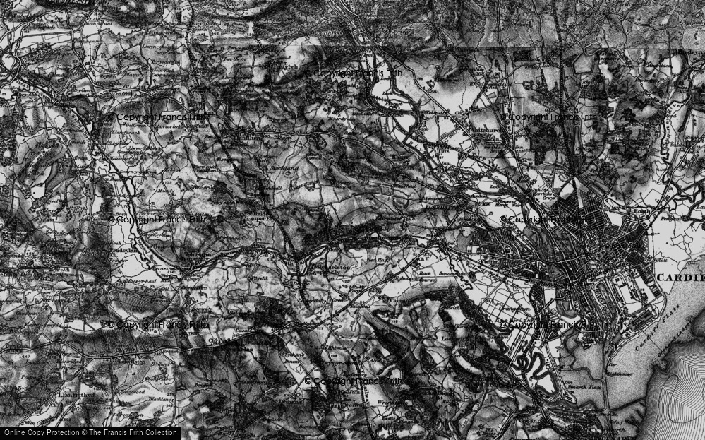 Old Map of St Fagans, 1898 in 1898