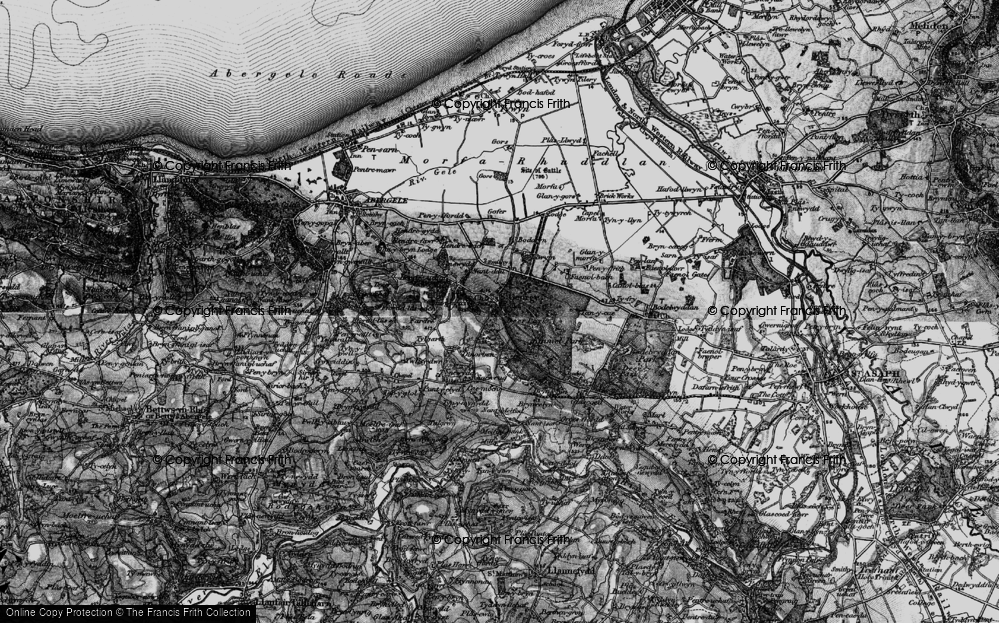 Old Map of Historic Map covering Bodoryn Fawr in 1898