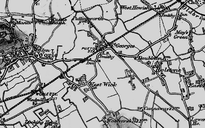 Old map of St Georges in 1898