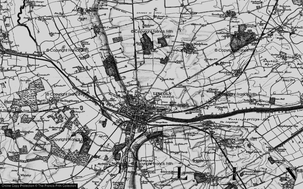 Old Map of St Giles, 1899 in 1899