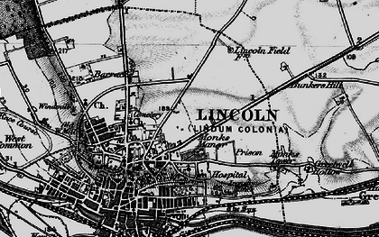 Old map of St Giles in 1899