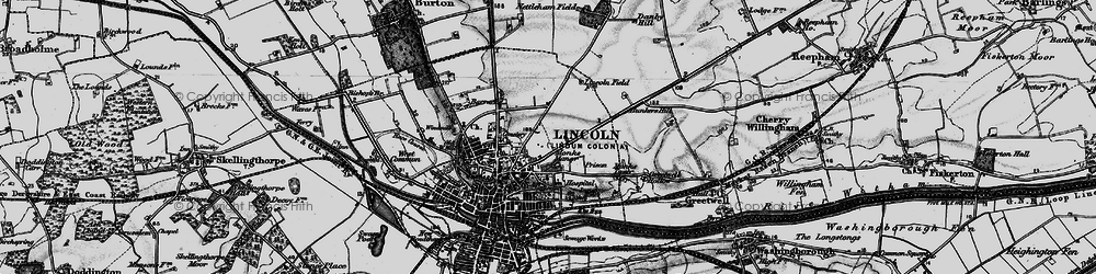 Old map of St Giles in 1899