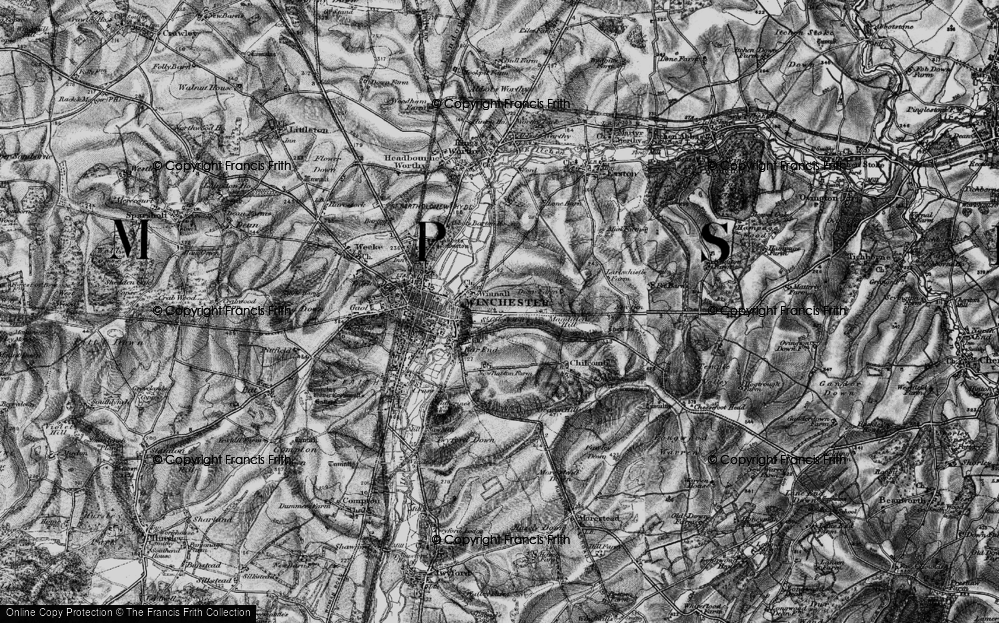 Old Map of St Giles's Hill, 1895 in 1895