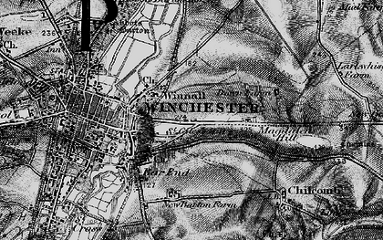 Old map of St Giles's Hill in 1895