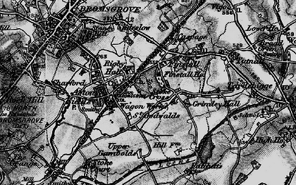 Old map of St Godwalds in 1898