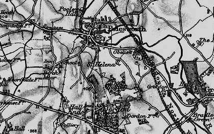 Old map of St Helena in 1899