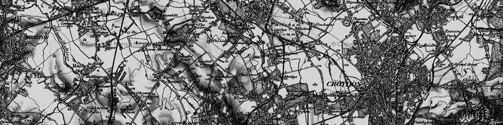 Old map of St Helier in 1896