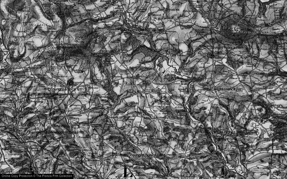 Old Map of St Ive Cross, 1896 in 1896