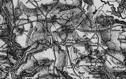 Old map of St Ive Cross in 1896