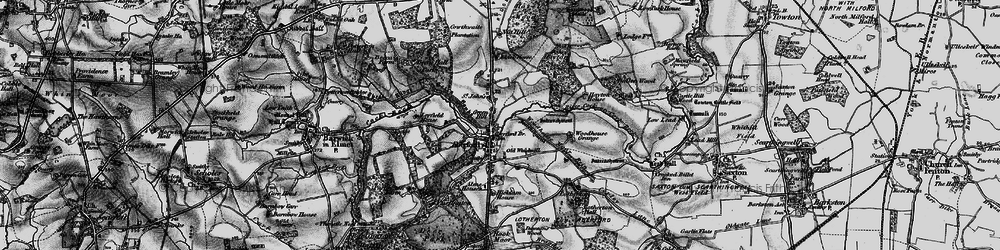 Old map of St John's in 1898