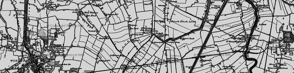 Old map of St John's Fen End in 1893