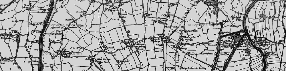 Old map of St John's Highway in 1893