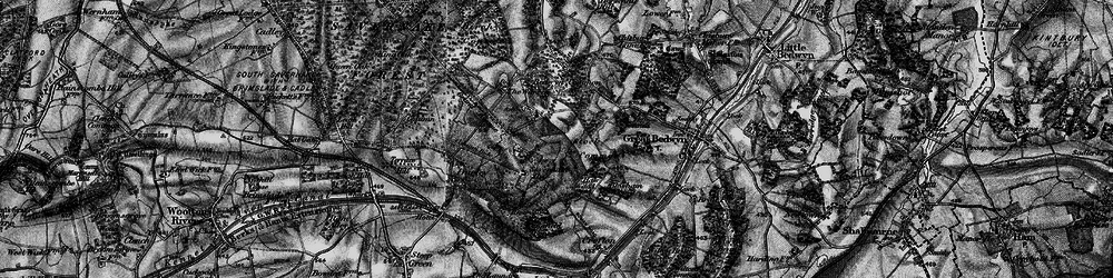 Old map of Bedwyn Common in 1898