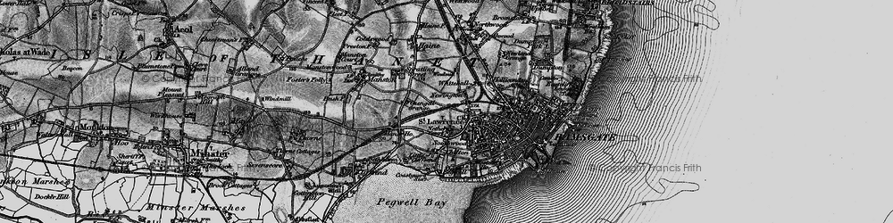 Old map of St Lawrence in 1895