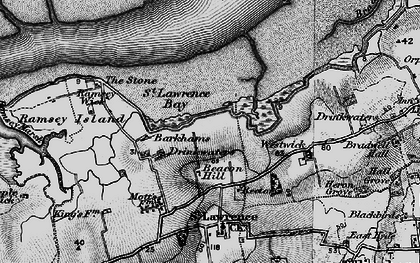 Old map of St Lawrence Bay in 1895