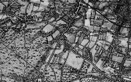Old map of West Malling Aerodrome in 1895