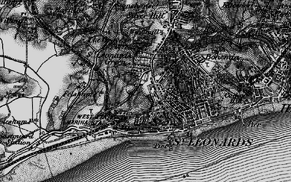 Old map of St Leonards in 1895