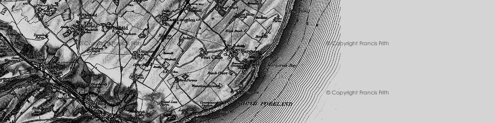 Old map of St Margaret's at Cliffe in 1895