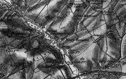 Old map of St Mary Bourne in 1895