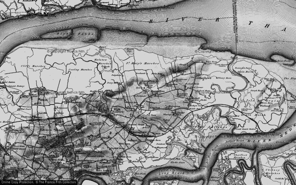 Old Map of St Mary Hoo, 1896 in 1896