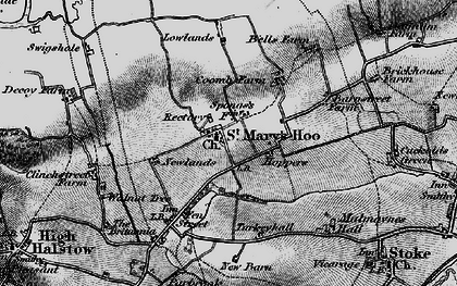 Old map of St Mary Hoo in 1896