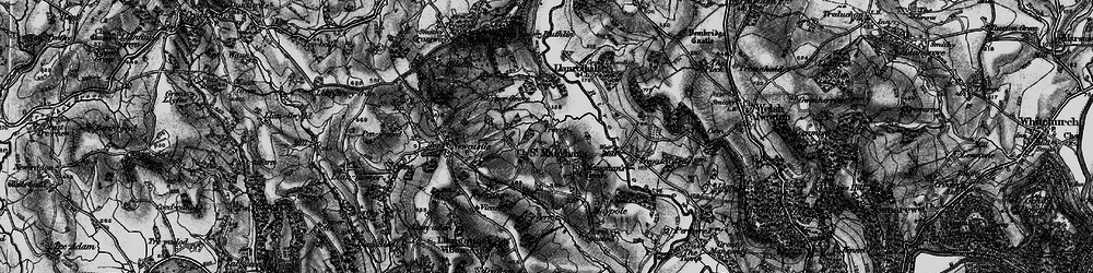 Old map of Llanrothal in 1896