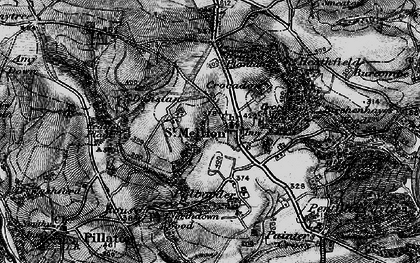 Old map of St Mellion in 1896