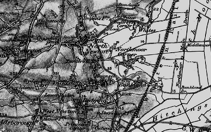 Old map of St Michael Church in 1898