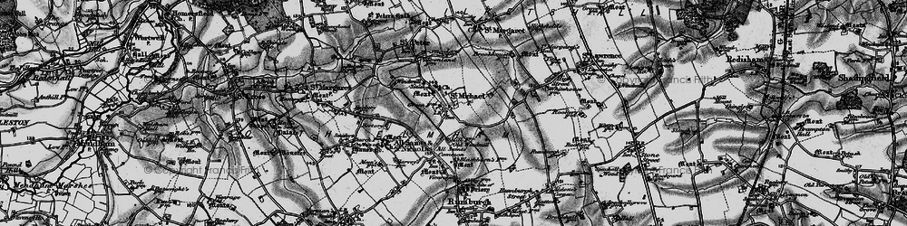 Old map of St Michael South Elmham in 1898