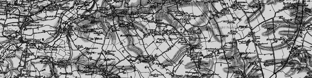 Old map of St Nicholas South Elmham in 1898