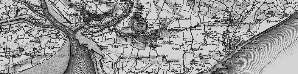 Old map of St Osyth in 1896