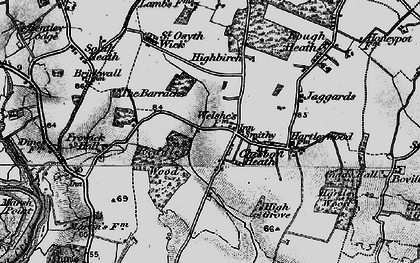 Old map of St Osyth Heath in 1896