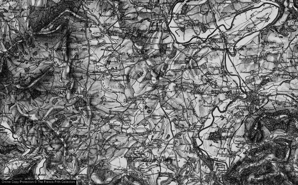 Old Map of Historic Map covering Gillow Manor in 1896