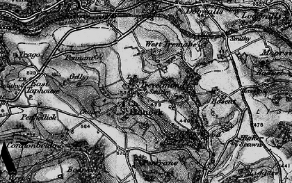 Old map of St Pinnock in 1896