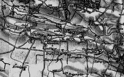 Old map of St Twynnells in 1898
