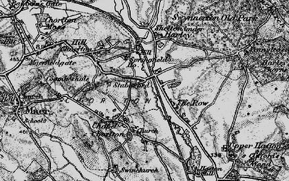 Old map of Stableford in 1897