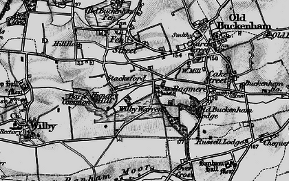 Old map of Stacksford in 1898