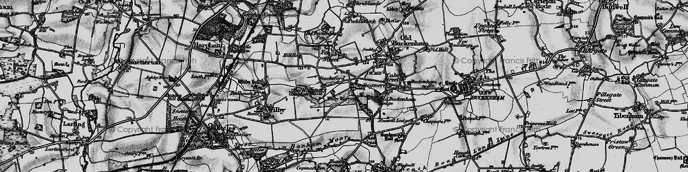 Old map of Stacksford in 1898