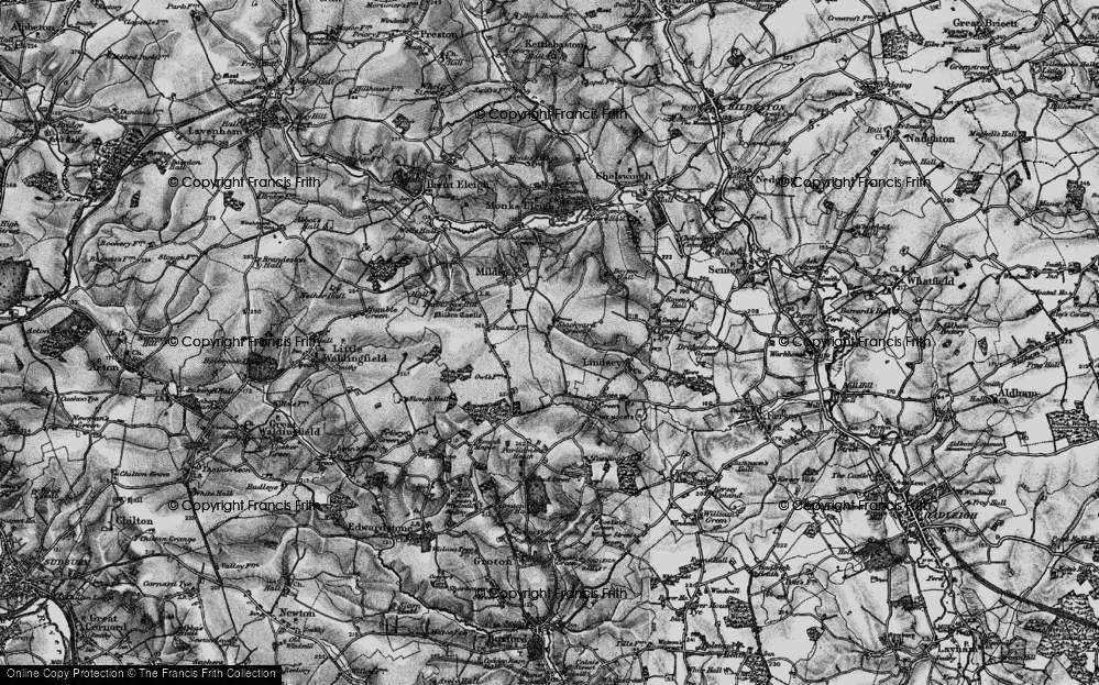 Old Map of Stackyard Green, 1896 in 1896