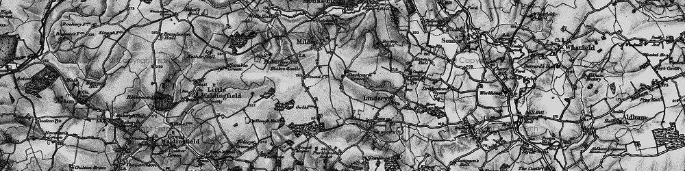 Old map of Stackyard Green in 1896