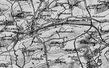 Old map of Arscott in 1895