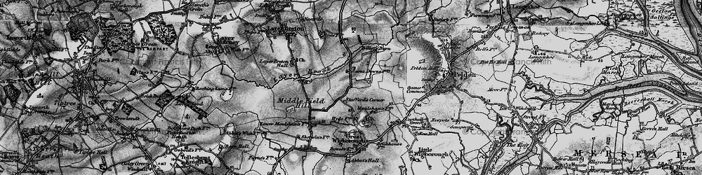 Old map of Stafford's Corner in 1896