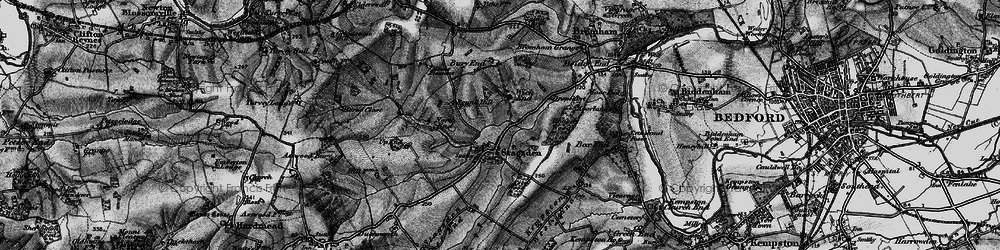 Old map of Stagsden in 1896